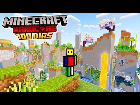 Sobreviví 100 días PERO Los CHUNKS son ALEATORIOS en Minecraft Hardcore