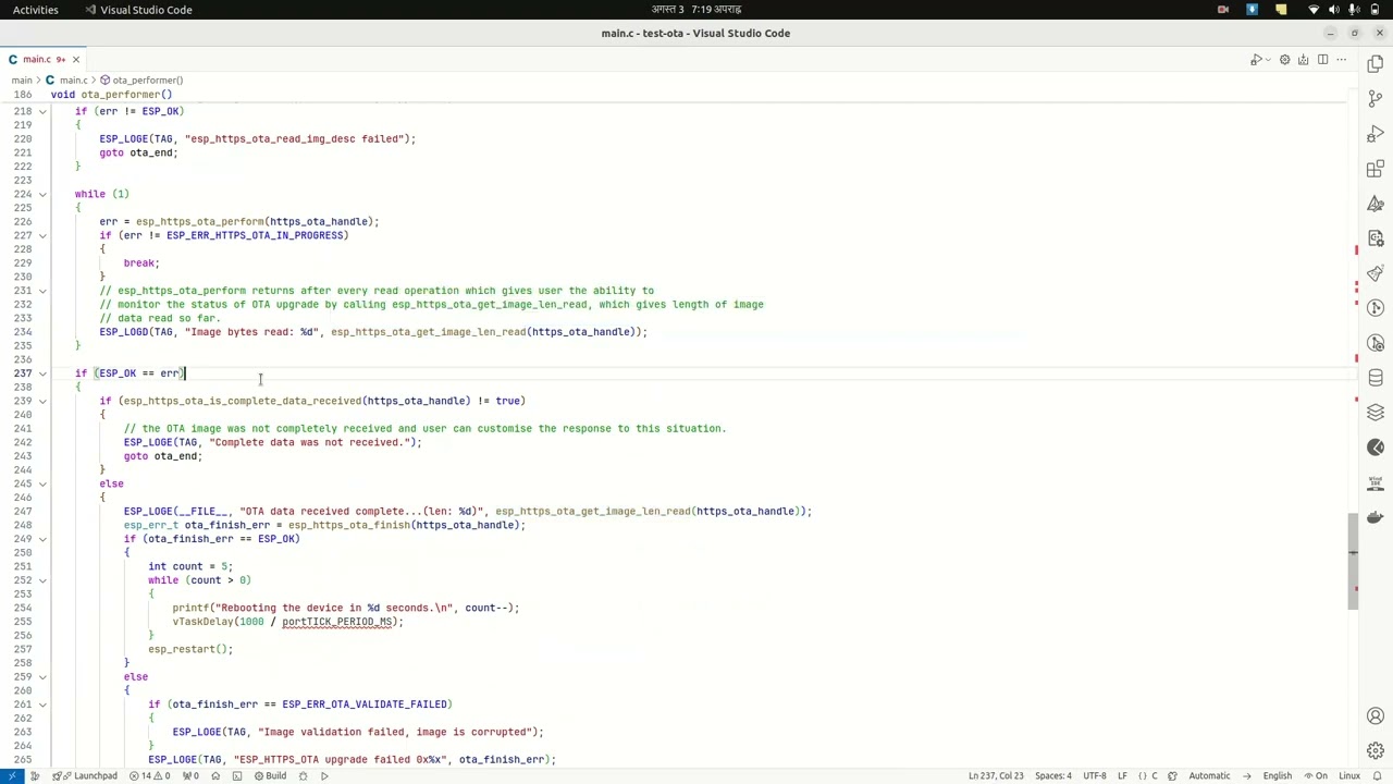 OTA update on esp32 using github and HTTPS