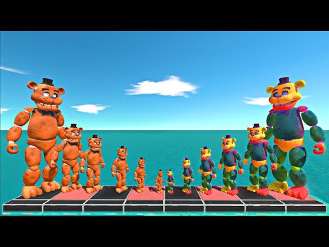 Growing Freddy Fazbear vs Rainbow Itself - Animal Revolt Battle Simulator