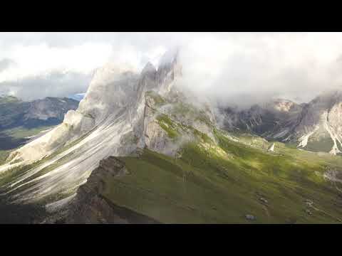 (Seceda mount [drone video], Dolomites, (Italy August 2021