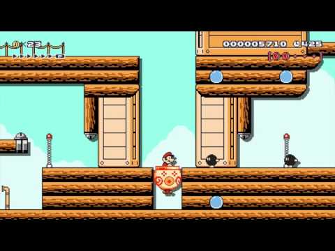 Super Mario Maker Levels: "Key Coins in the Giant Airship"