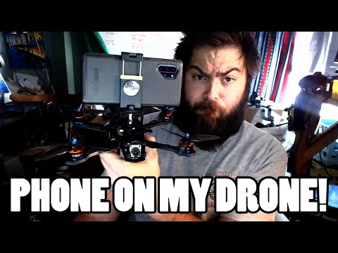 I strapped my phone to my drone