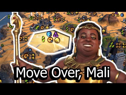 DEITY Using Ley Lines To Gain Insane Yields In The Desert In A Space Race - Civ 6 Nubia Pt. 2