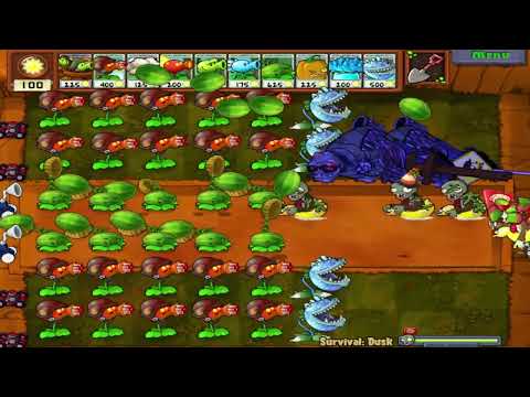 Gatling Pea + Melon-pult + Chomper Vs Gargantuar | PLANTS VS ZOMBIES MOTS 1.1.5