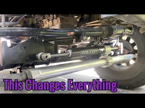 Teraflex Falcon Nexus EF 2.2 Adjustable Steering Stabilizer w/ RPM Steering Tie Rod | Install | 4K