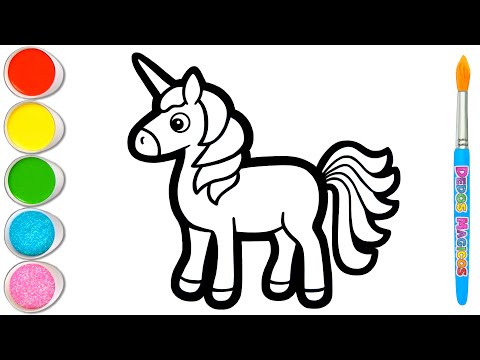 Dibujemos Juntos Unicornios Maravillosos y Coloridos 🌈🦄🌈 Imágenes de Arcoíris #100