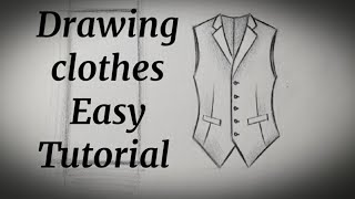 How to draw clothes for beginners fashion designing Drawing Fashion sketching(sketches)easy tutorial
