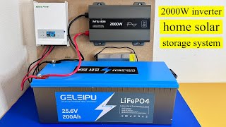 Komple kurulum ev güneş enerjisi depolama 24V sistemi