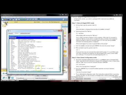 CCNA Routing and Switching - Introduction to Networks - Lab 2.1.4.8