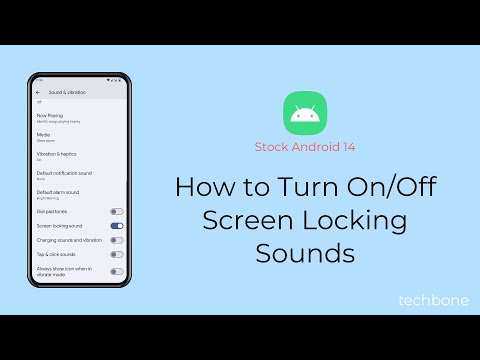 How to Turn On/Off Screen Locking Sounds [Android 14]