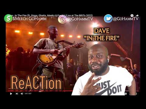 American Reacts | DAVE - In The Fire (Giggs Ghetts Meekz Fredo) Award Show Performance [GoHammTV]