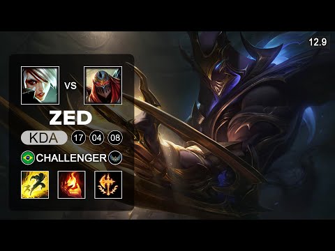 Zed vs Riven Mid - BR Challenger - Patch 12.9 Season 12