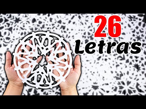 ABC en papel cortado kirigami (26 Letras)