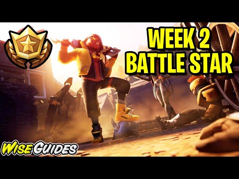 Week 2 BATTLE STAR Location! Fortnite SEASON X 10 (Shootout at Sundown Challenges)