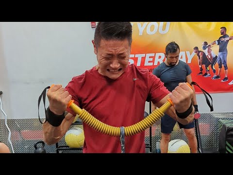 Worlds  Strongest Unbendable Bar Haoying Gold 100kg PowerTwister