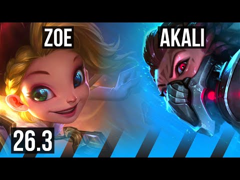 ZOE vs AKALI (MID) | Good KDA: 17/1/3 | EUW Diamond | 26.3