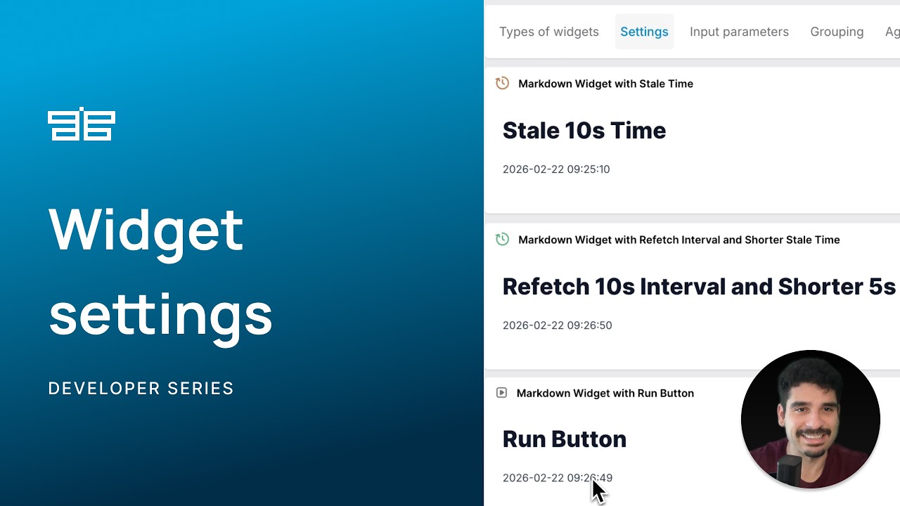 Widget settings - OpenBB Workspace tutorials for developers