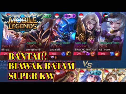 KETEMU BIAWAK BATAM SUPER KW!! BANTAI!! MOBILE LEGENDS INDONESIA