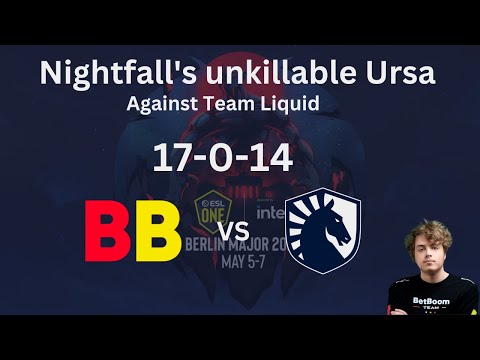 Nightfall's unkillable Ursa vs Team Liquid ESL One Berlin major BetBoom vs Liquid 7.33b dota2 replay