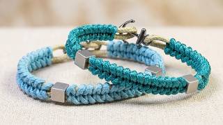 DIY Macrame Bracelet with Anchor Clasp ⚓️ | Step-by-Step Tutorial for Beginners