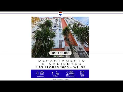 DEPARTAMENTO EN VENTA 3 AMBIENTES CONTRAFRENTE WILDE BUENOS AIRES