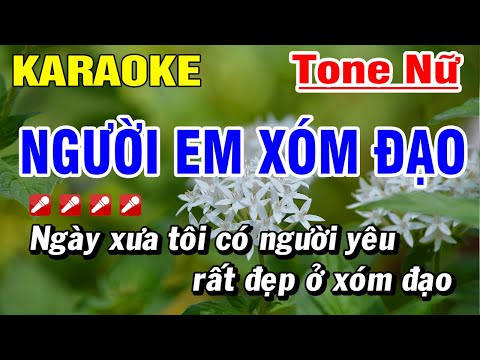 Karaoke Người Em Xóm Đạo Tone Nữ Nhạc Sống Dể Hát | Hoài Phong Organ