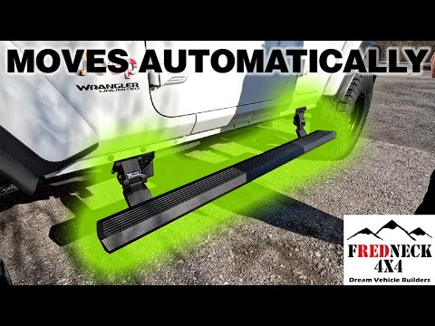 Jeep Install of Electric Powered Running Boards made by Rough Country install video by FREDNECK 4X4