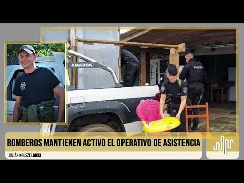 El río Uruguay desciende en El Soberbio después de un operativo preventivo que alcanzó a 41 familias