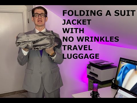 BEST How To Fold A Suit Jacket For Your Luggage  *NEW UPDATE* NO WRINKLES 2021