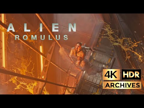 Alien: Romulus |4K-HDR| Zero Gravity Acid Scene (2024)