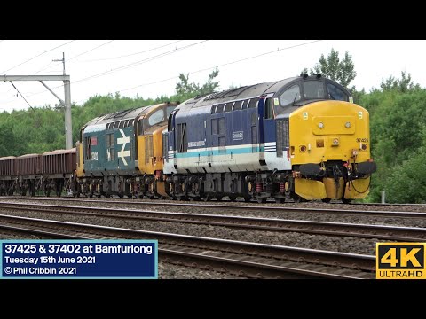 37425 & 37402 with 6K05 at Bamfurlong - 15th June 2021
