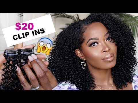$20 KINKY CURLY CLIP INS 😱 Organique Mastermix Coily Water | On 4b 4c NATURAL HAIR ft Shake-N-Go