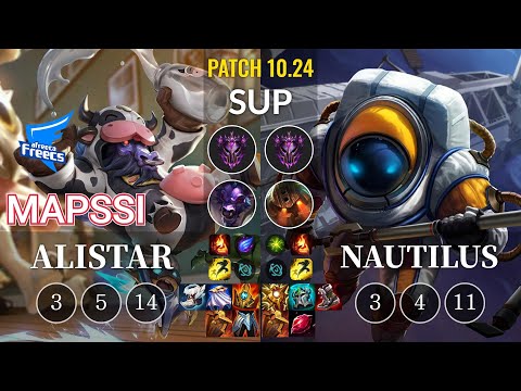 AF MapSSi Alistar vs Nautilus Sup - KR Patch 10.24