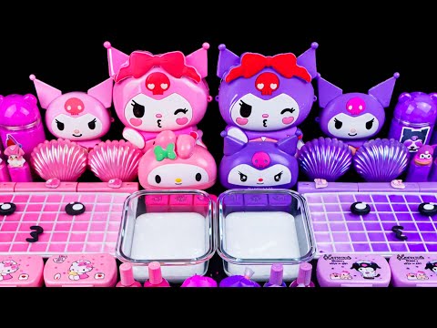 PINK vs PURPLE KUROMI SLIME🎀30 Minutes Satisfying Slime Mixing, with Candy Toys Glitter | Tana Slime