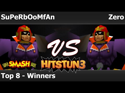 Hitstun 3 Smash 64 - SuPeRbOoMfAn (C Falcon) vs Zero (C Falcon) - Top 8 - Winners