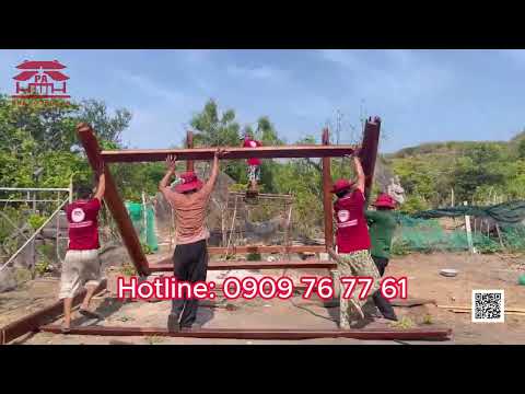 NHÀ GỖ PHÚC AN - Chính thức khởi công công trình chòi tứ giác tại Cam Ranh (Nha Trang)