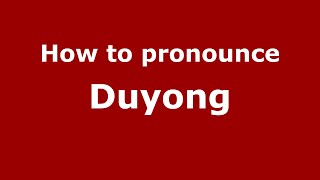 How to pronounce Duyong
