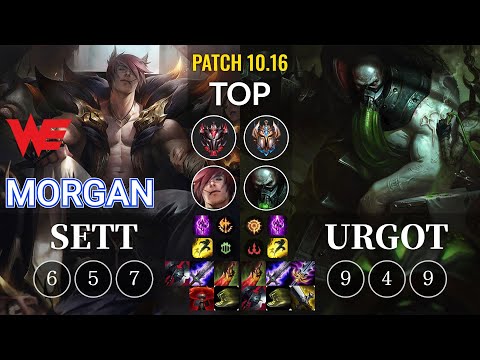 WE Morgan Sett vs Urgot Top - KR Patch 10.16