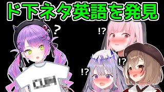 とんでもない英単語が書かれたTシャツを見つけてしまうEN勢【ホロライブ切り抜き / 英語解説 / 古石ビジュー / 常闇トワ】