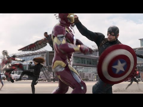 Capitão América Guerra Cívil (2016) - Cena Do Aeroporto (4K)
