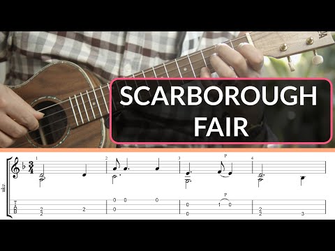 Scarborough Fair | Ukulele Fingerstyle TAB | Grade 2 | Low G and Baritone