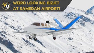 Funny looking bizjet! - Cirrus SF50 Vision Jet landing & takeoff at Samedan Airport