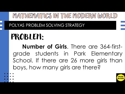 POLYA'S PROBLEM SOLVING STRATEGY  PART 1