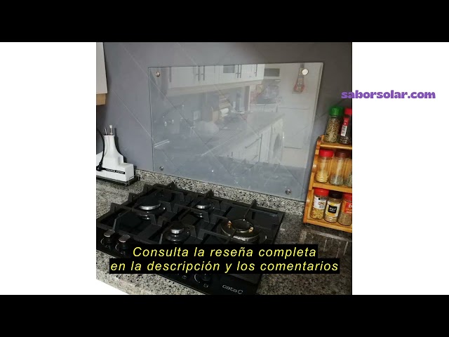 Vídeo relacionado con Relaxdays Panel Antisalpicaduras Cocina Pared, Protector Salpicaduras, Cristal Templado, 1 Ud., 120x60 cm, Transparente
