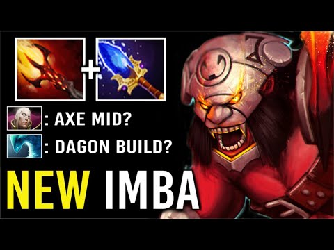 NEW META Dagon + Scepter Axe Mid vs Invoker Crazy 15% Lifesteal Buff is Perfect Fit 7.33 Dota 2