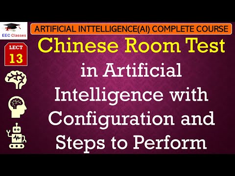 L13: Chinese Room Test in Artificial Intelligence with Configuration & Steps to Perform | AI Course