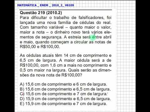 Matemática ENEM 2010 2 V6109