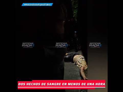 SEGUNDO hecho sicarial del día en El Espinal Tolima.