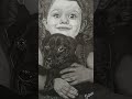 Masoomiat Cute Little Princess With Her Cute Little Pet Charcoal Preetartistry Art