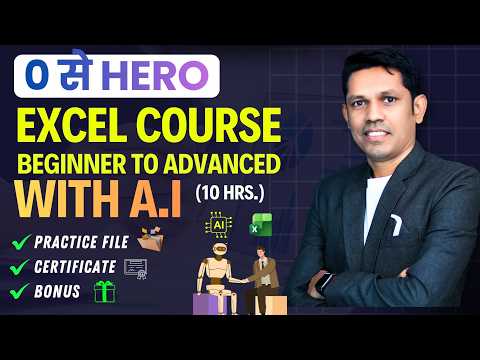 Learn Full Excel course from Basic to Advanced with A.I. | Excel with A.I Masterclass